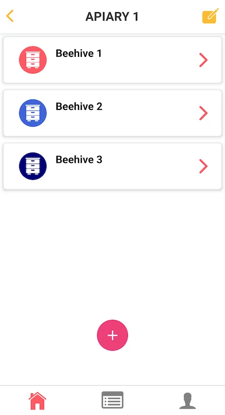 Apizoom apiary app screen