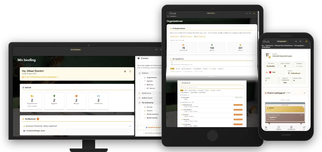 BeeLab app on devices