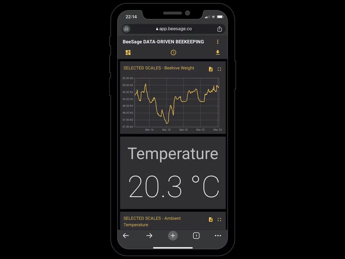Colmenio/BeeSage mobile app interface