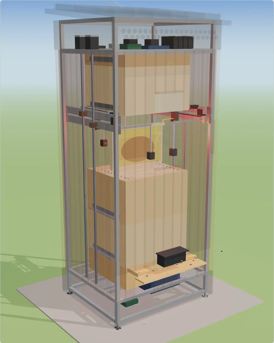Modular Robotic beehive: 3D model