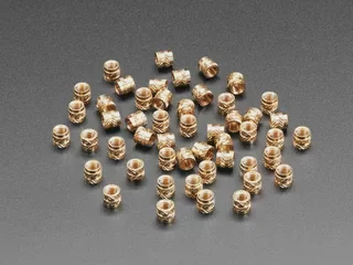Brass heat-set inserts; the kit uses M6 inserts