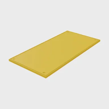 3D model of the honey-yellow ASA pod lid with the gasket groove