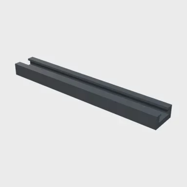 3D model of the ASA probe groove, a slotted channel with retaining lips