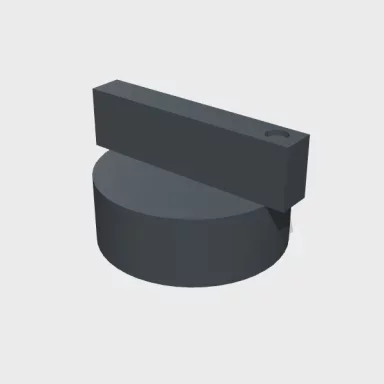 3D model of the ASA transport lock knob with a wing grip