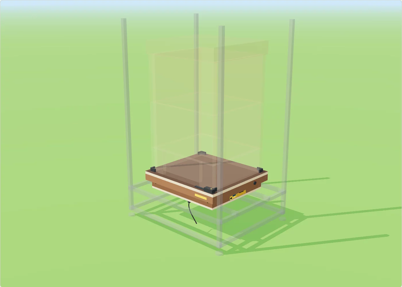 Beehive scale in the Robotic Beehive plinth