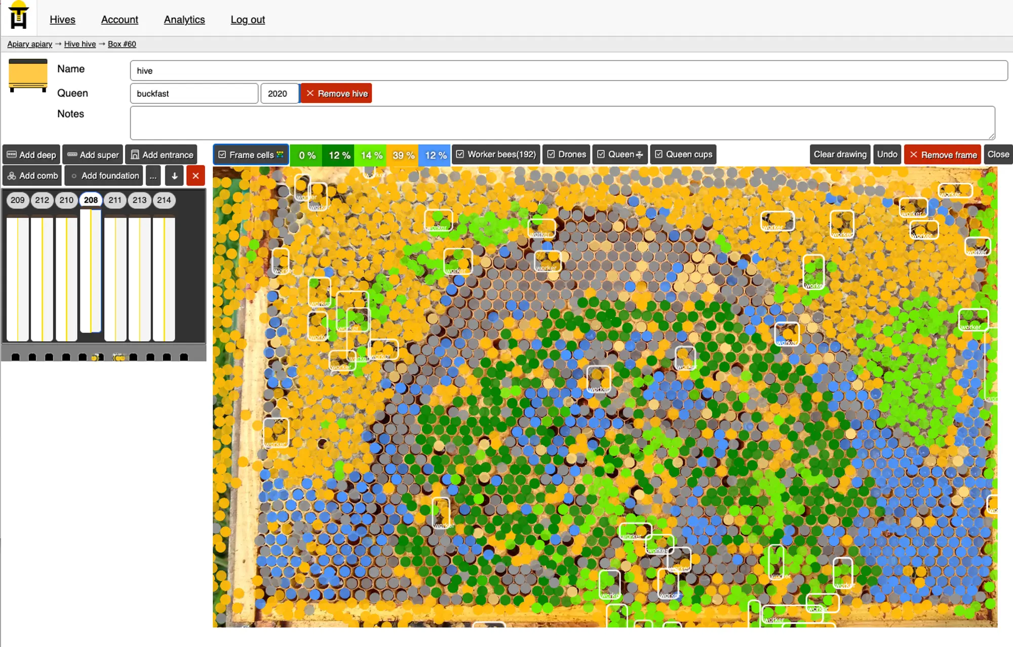 Beehive AI monitoring | Gratheon